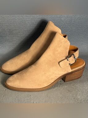 Lucky Brand Women's Farryn Heel Booties Tan Size 8.5